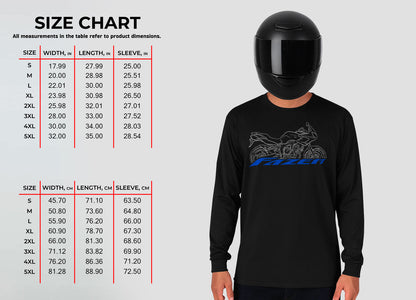Yamaha FZ6 Fazer Inspired Long Sleeve T-Shirt - Long-Sleeve Motorcycle Tee Shirt for Riders