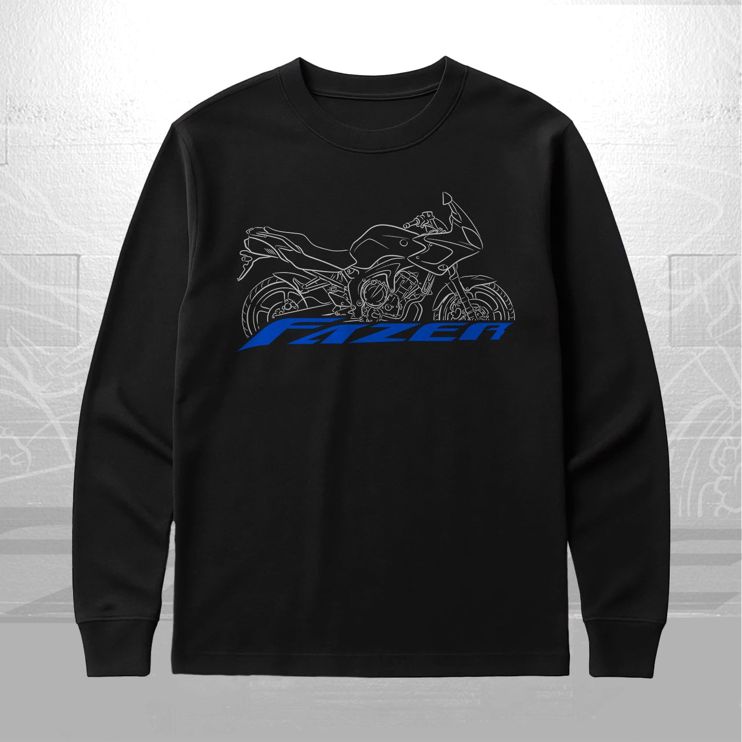 Yamaha FZ6 Fazer Inspired Long Sleeve T-Shirt - Long-Sleeve Motorcycle Tee Shirt for Riders