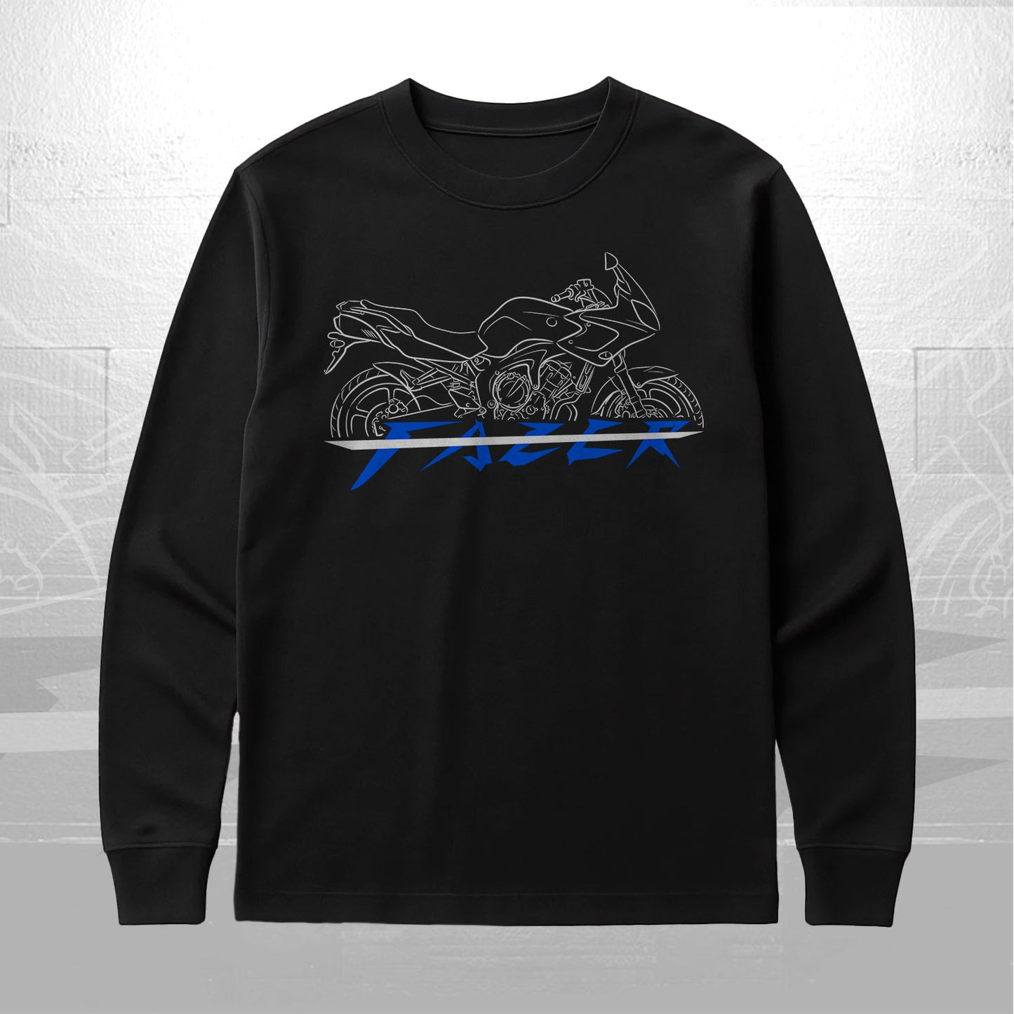 Yamaha FZ6 Fazer Inspired Long Sleeve T-Shirt - Long-Sleeve Motorcycle Tee Shirt for Riders