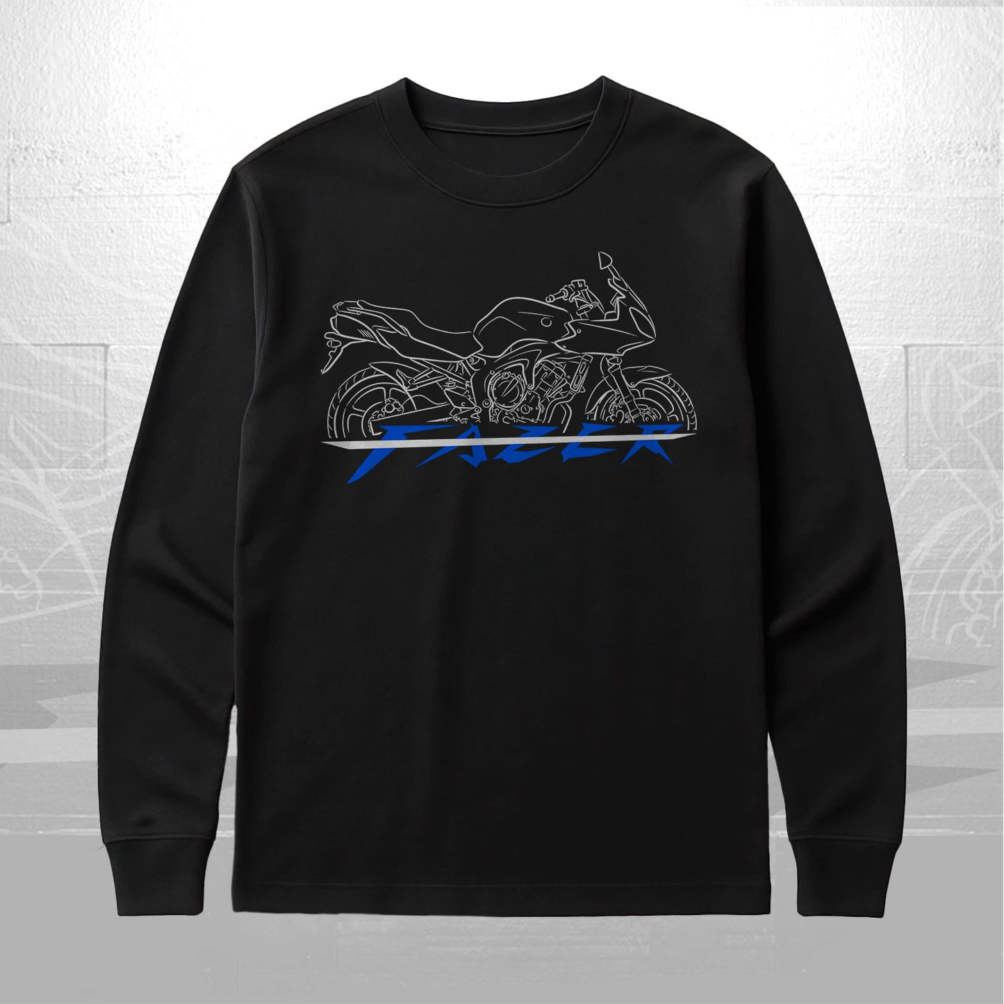 Yamaha FZ6-S 2004 - 2005 Inspired Long Sleeve T-Shirt - Long-Sleeve Motorcycle Tee Shirt for Riders
