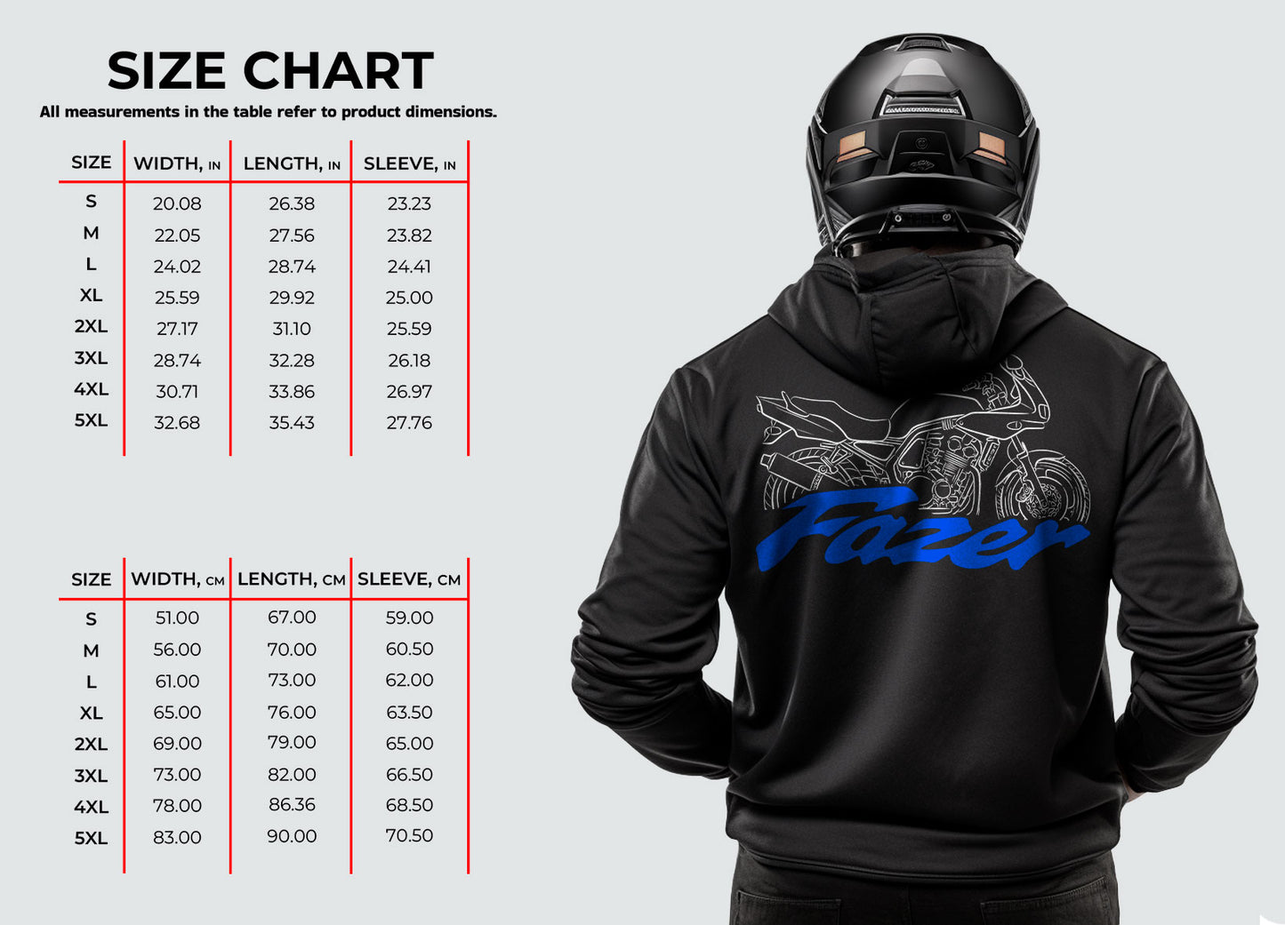 Yamaha FZS 600 Fazer Inspired Hoodie - Motorcycle Sweatshirt for Riders