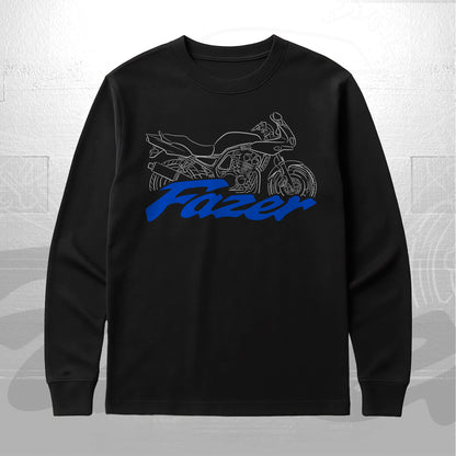 Yamaha FZS 600 Fazer Inspired Long Sleeve T-Shirt - Long-Sleeve Motorcycle Tee Shirt for Riders