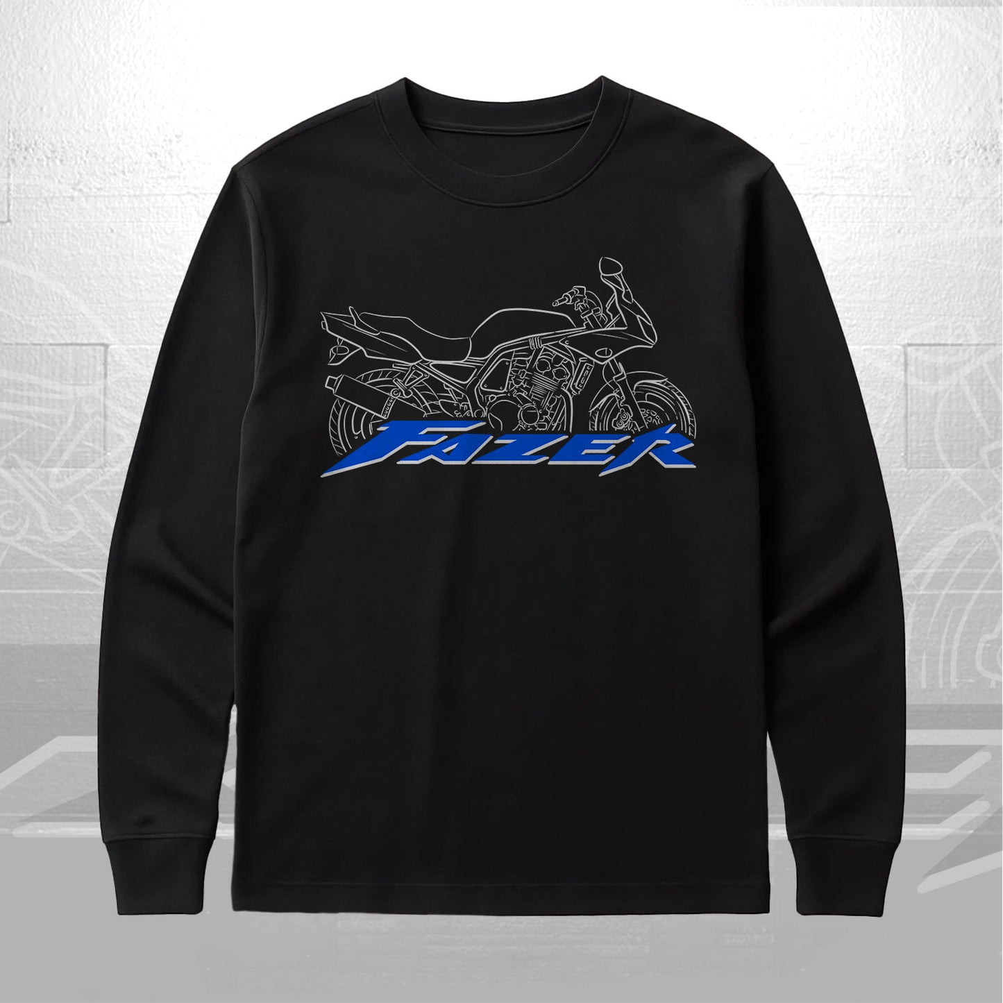 Yamaha FZS 600 Fazer Inspired Long Sleeve T-Shirt - Long-Sleeve Motorcycle Tee Shirt for Riders