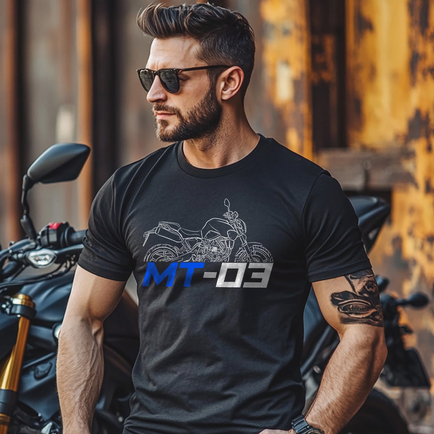 Yamaha MT-03 Inspired T-Shirt - Motorcycle Tee Shirt for Riders