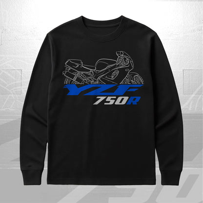 Yamaha YZF 750R 1993 - 1998 Inspired Long Sleeve T-Shirt - Long-Sleeve Motorcycle Tee Shirt for Riders