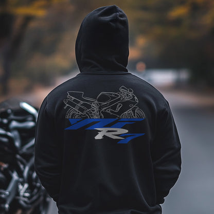 Yamaha YZF-R7 1999 Inspired Zip Hoodie - Zip Up Motorcycle Sweatshirt for Riders
