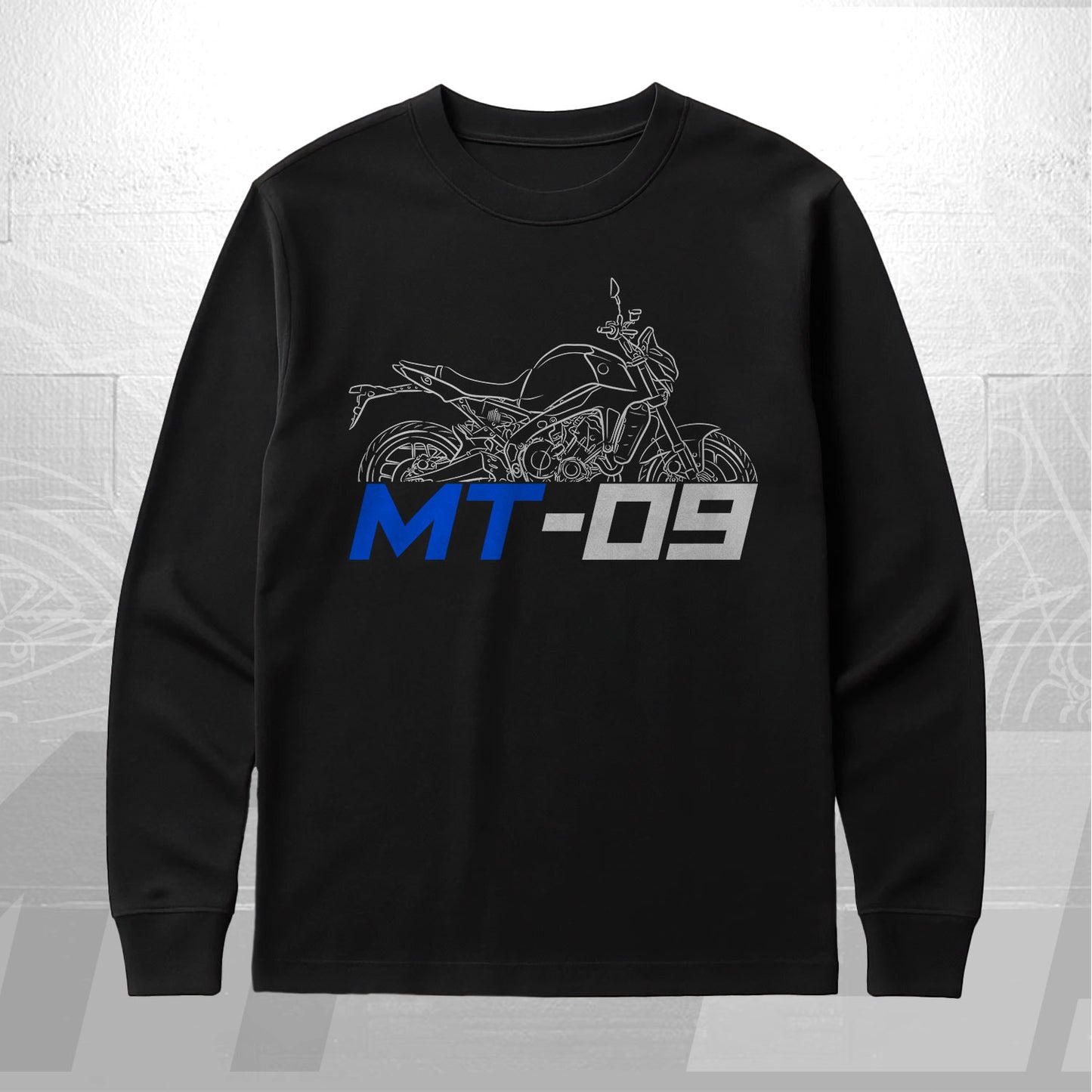 Yamaha MT-09 Inspired Long Sleeve T-Shirt - Long-Sleeve Motorcycle Tee Shirt for Riders