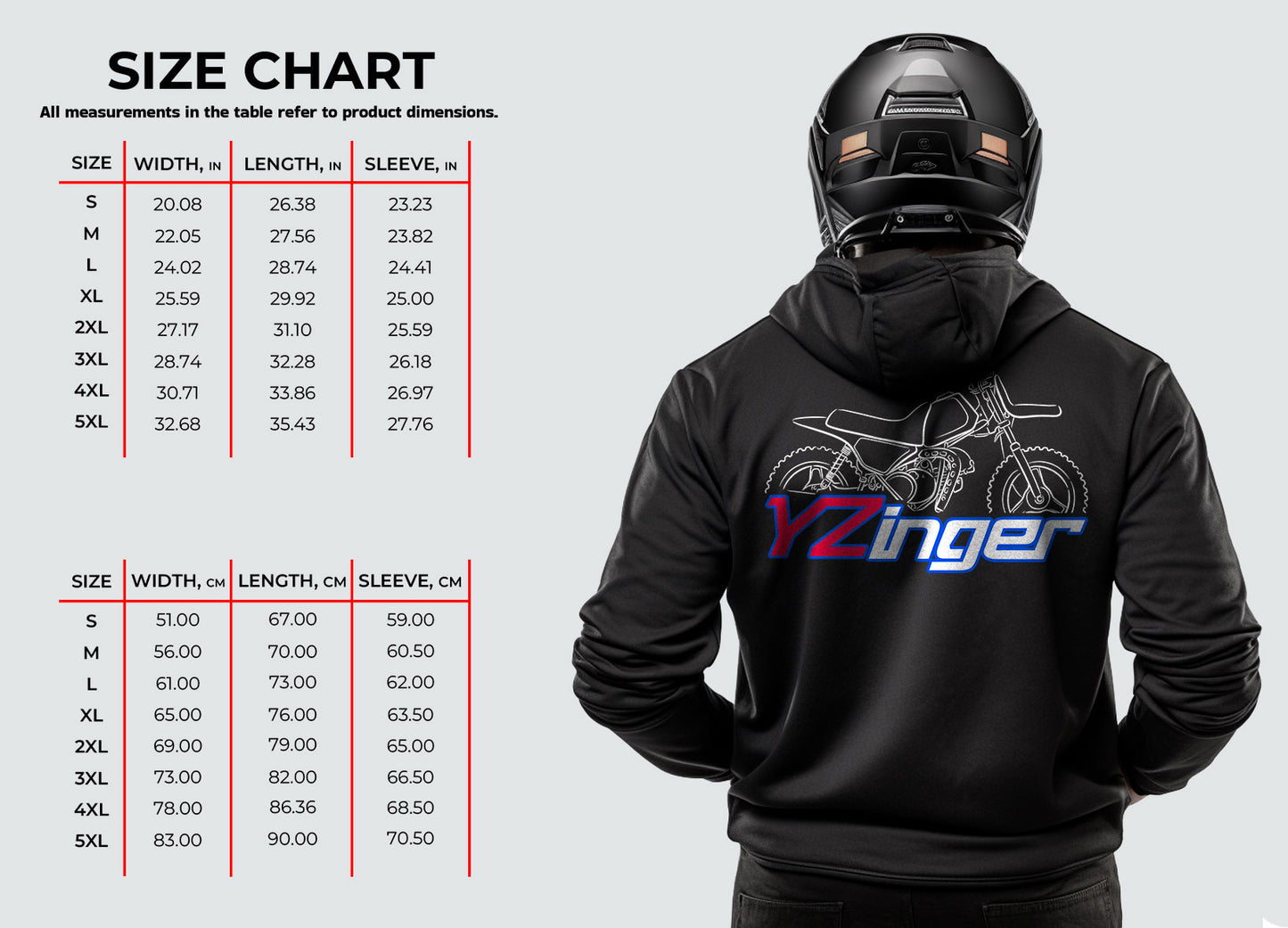 Yamaha YZinger 50 Inspired Hoodie - Motorcycle Sweatshirt for Riders