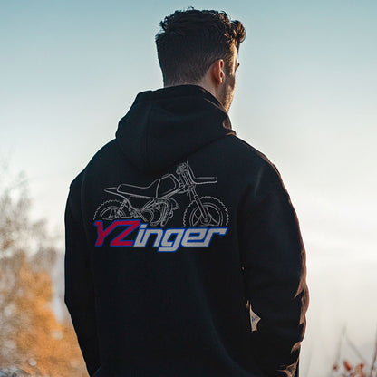 Yamaha YZinger 50 Inspired Zip Hoodie - Zip Up Motorcycle Sweatshirt for Riders