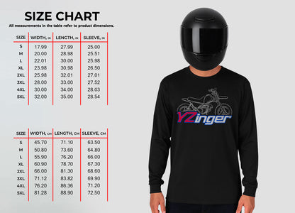 Yamaha YZinger 50 Inspired Long Sleeve T-Shirt - Long-Sleeve Motorcycle Tee Shirt for Riders