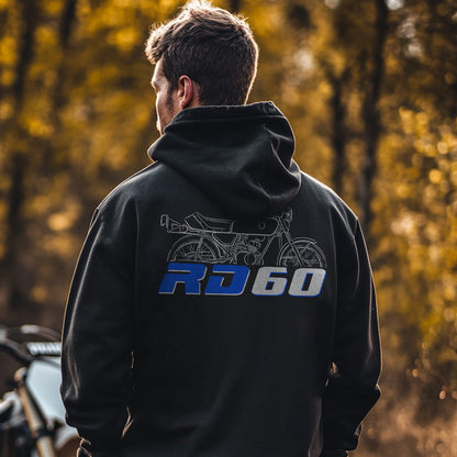 Yamaha RD60 1973 -1975 Inspired Hoodie - Motorcycle Sweatshirt for Riders