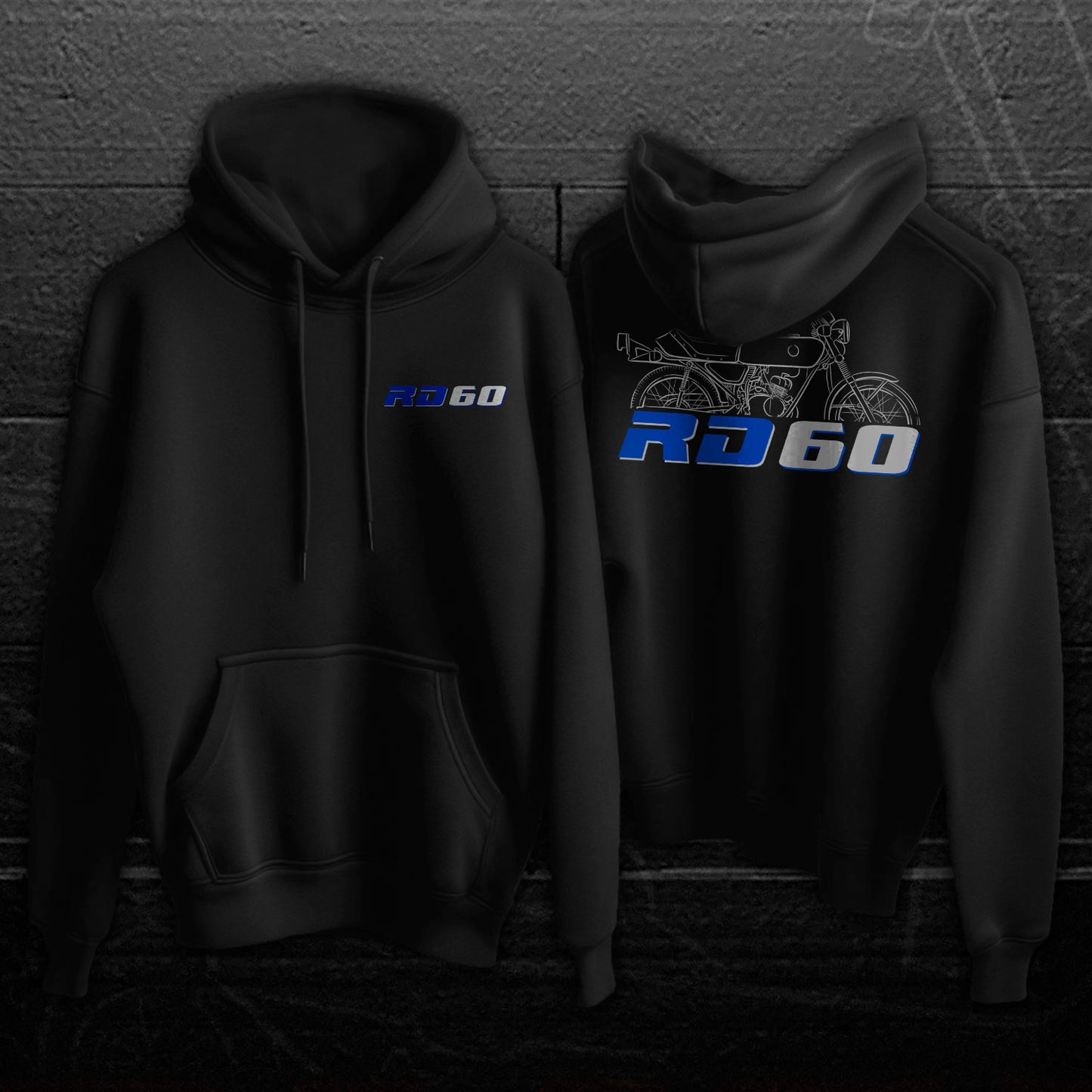 Yamaha RD60 1973 -1975 Inspired Hoodie - Motorcycle Sweatshirt for Riders
