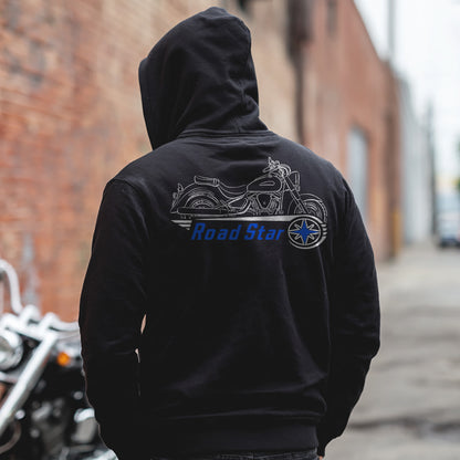 Yamaha Road Star XV1700A - XV1700AW Inspired Hoodie - Motorcycle Sweatshirt for Riders