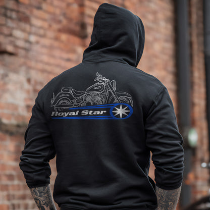 Yamaha Royal Star XVZ1300 Inspired Hoodie - Motorcycle Sweatshirt for Riders