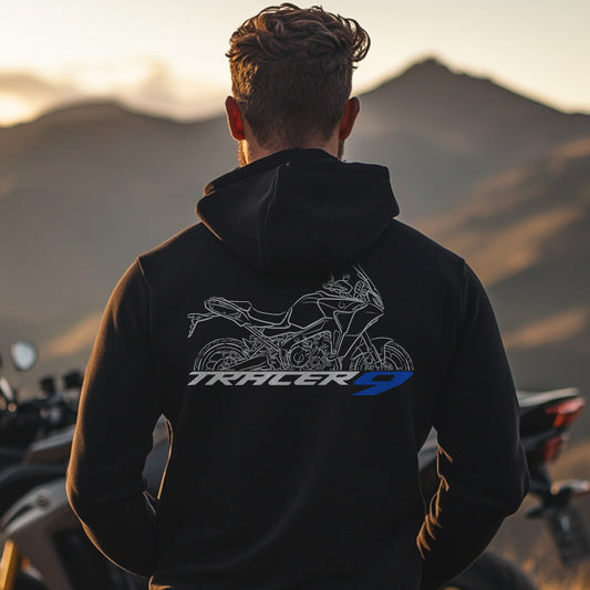 Yamaha Tracer 9 Inspired Hoodie - Motorcycle Sweatshirt for Riders