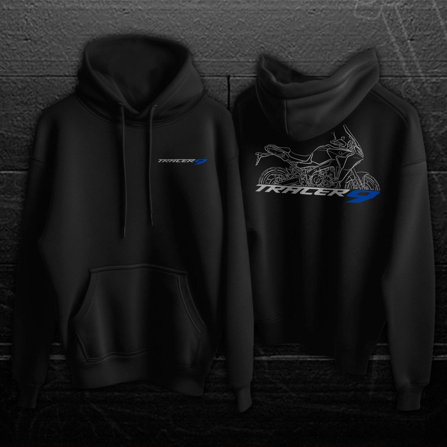 Yamaha Tracer 9 Inspired Hoodie - Motorcycle Sweatshirt for Riders