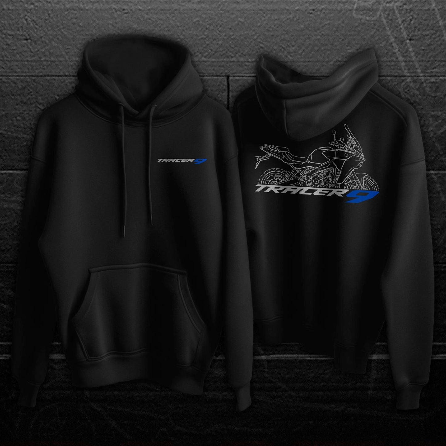 Yamaha Tracer 9 Inspired Hoodie - Motorcycle Sweatshirt for Riders