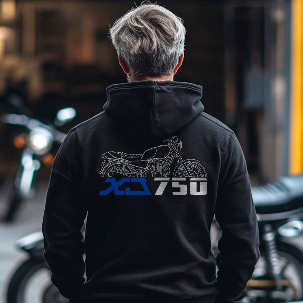 Yamaha XJ750 Inspired Hoodie - Motorcycle Sweatshirt for Riders
