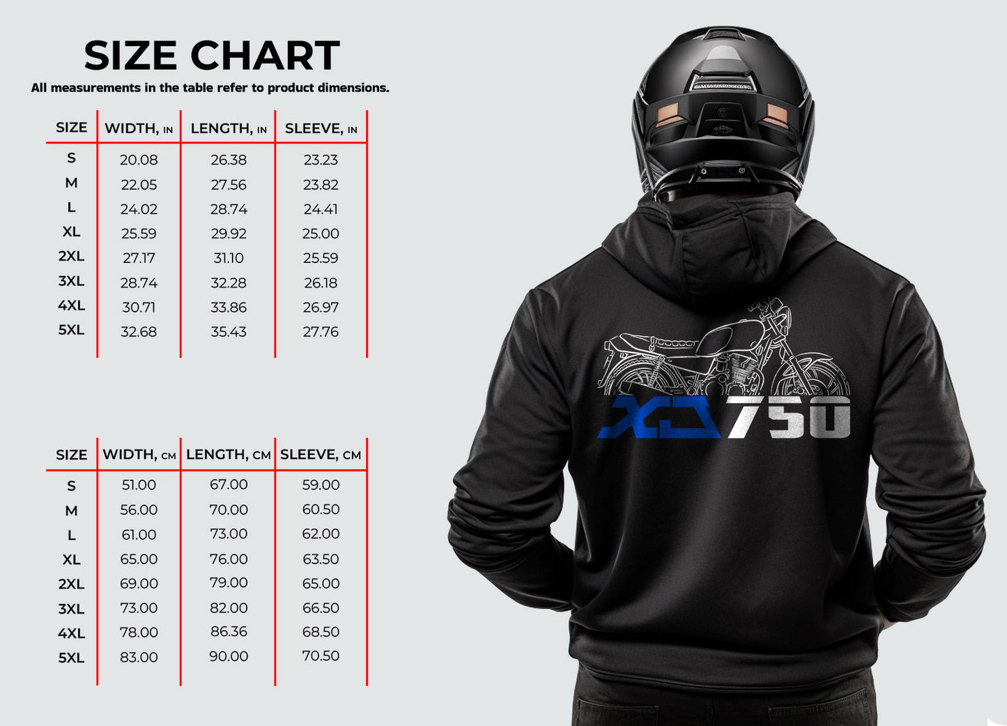 Yamaha XJ750 Inspired Hoodie - Motorcycle Sweatshirt for Riders