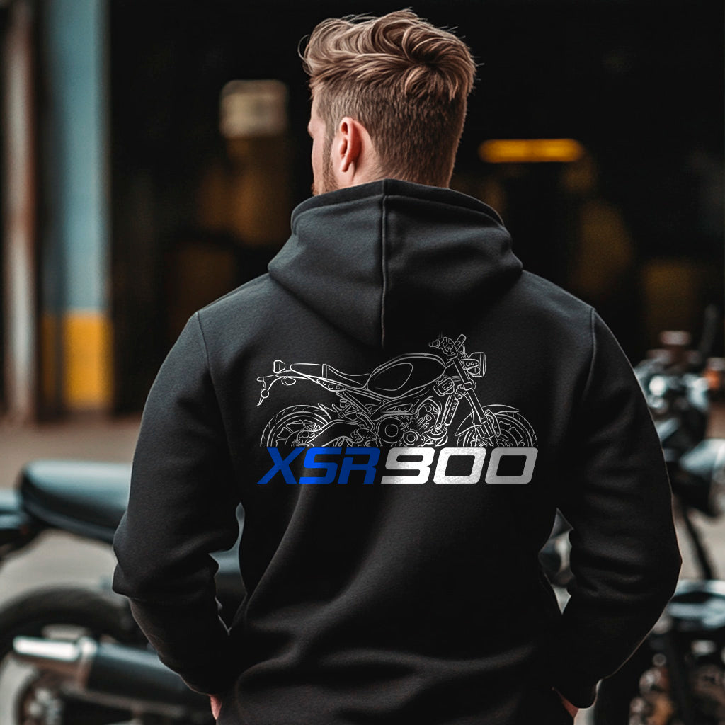Yamaha XSR 900 Inspired Zip Hoodie - Zip Up Motorcycle Sweatshirt for Riders