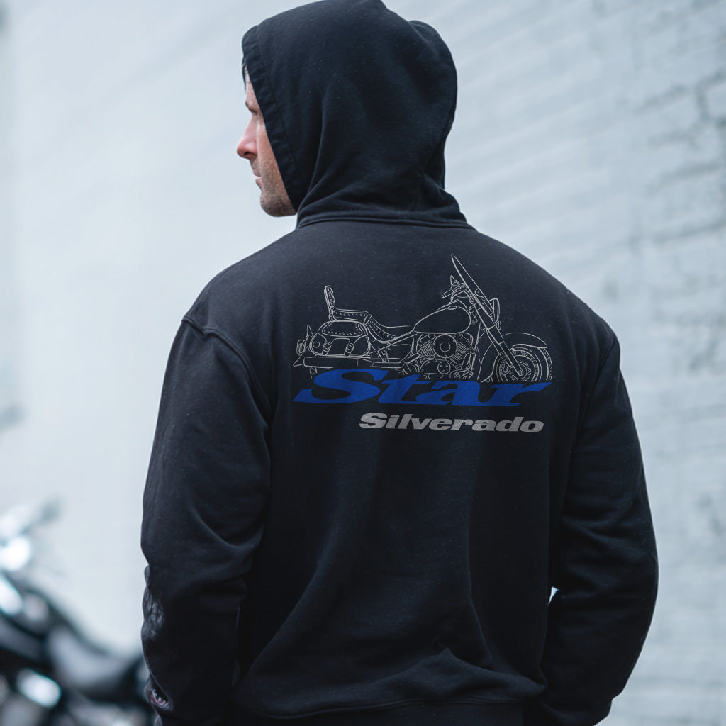 Yamaha V-Star 650 Silverado Inspired Hoodie - Motorcycle Sweatshirt for Riders