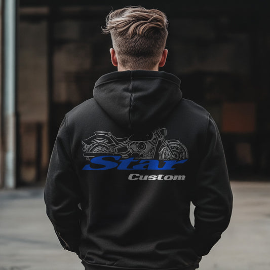 Yamaha V-Star 1100 Custom 1999 - 2011 Inspired Hoodie - Motorcycle Sweatshirt for Riders