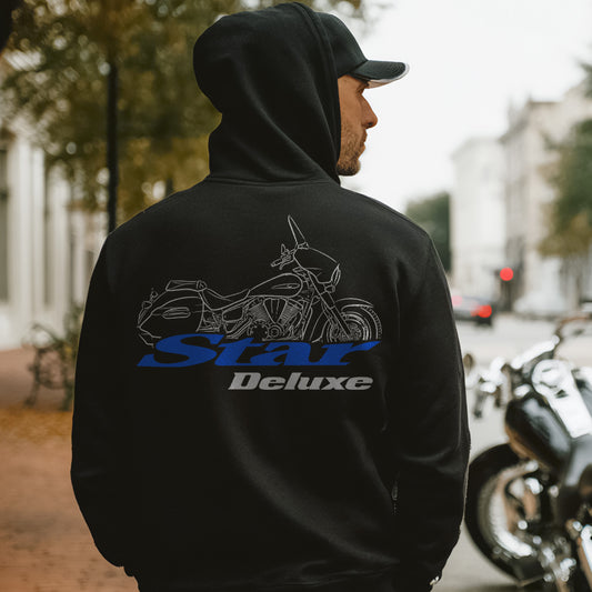 Yamaha XVS1300BG V-Star Deluxe 2013 - 2017 Inspired Hoodie - Motorcycle Sweatshirt for Riders