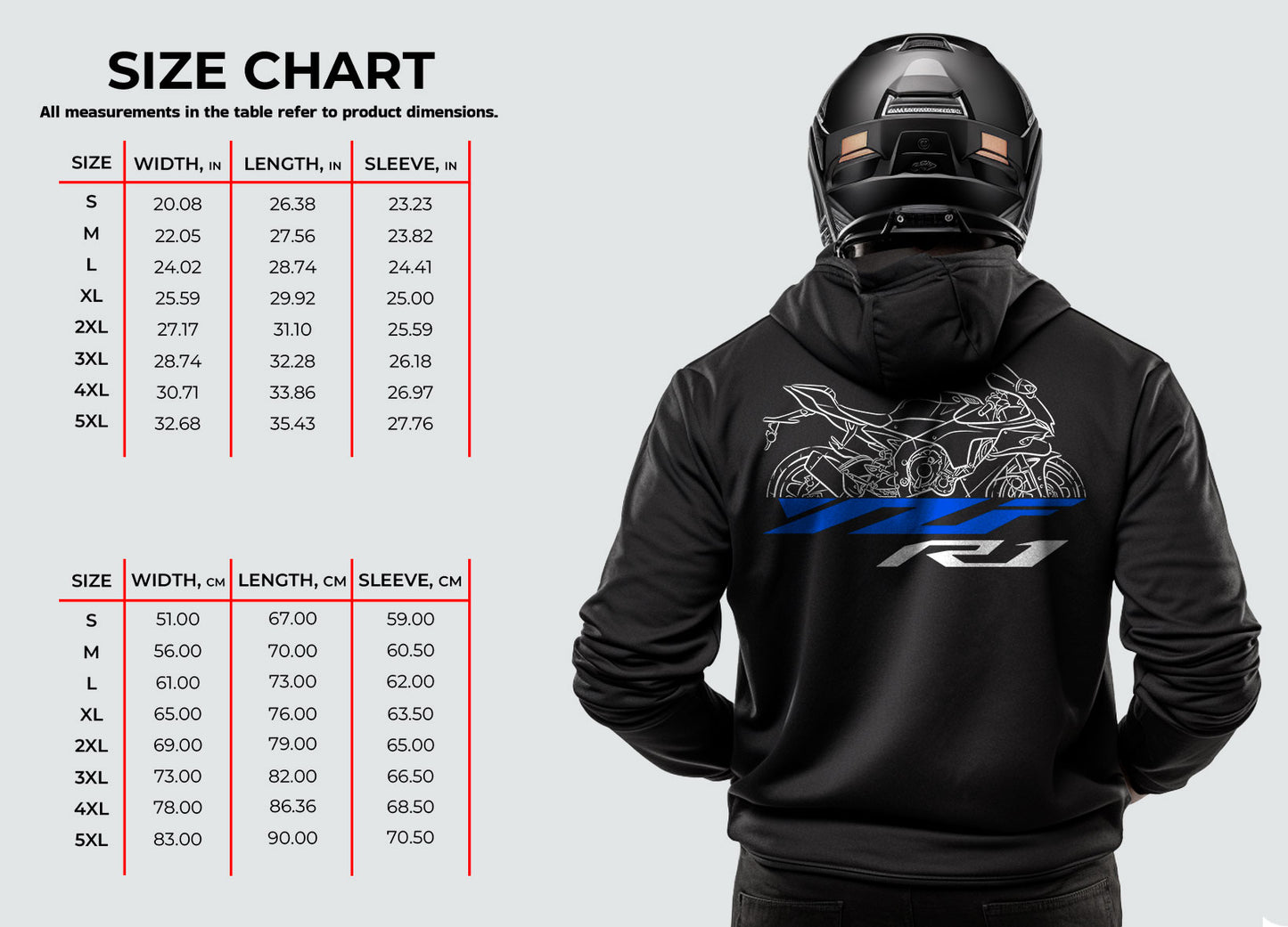 Yamaha YZF-R1 2025 Inspired Hoodie - Motorcycle Sweatshirt for Riders