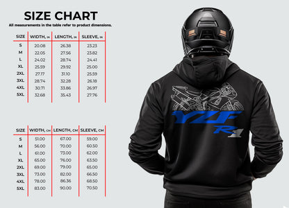 Yamaha YZF-R1 1998 - 2001 Inspired Hoodie - Motorcycle Sweatshirt for Riders