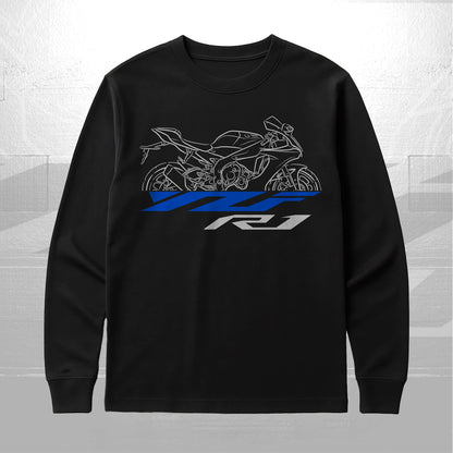 Yamaha YZF-R1 2015 - 2019 Inspired Long Sleeve T-Shirt - Long-Sleeve Motorcycle Tee Shirt for Riders
