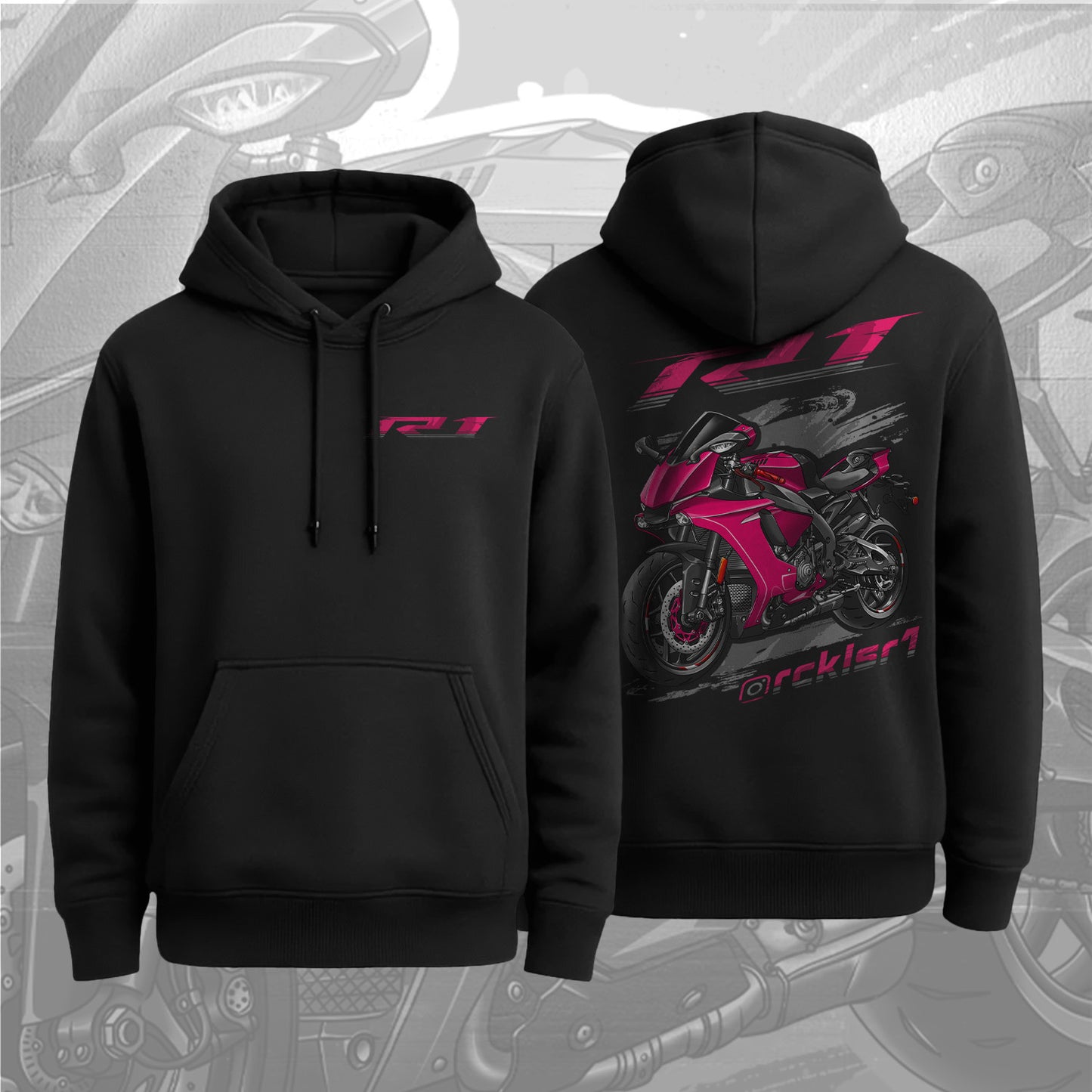 Yamaha YZF-R1 2015-17 Inspired Hoodie - Motorcycle Sweatshirt